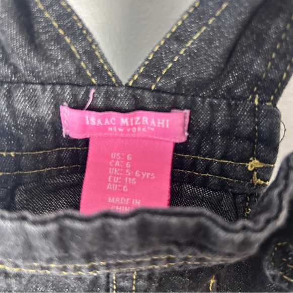 Isaac Mizrahi Blue and Yellow Overalls with Adjustable Straps - Picture 3 of 4